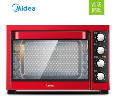 美的（Midea） T3-381C 38L 电烤箱 家用大容量 烘焙烤箱 红色