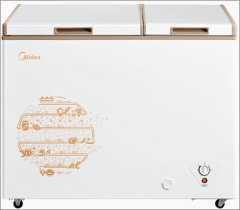 美的冷柜-BCD-220DKMB金色