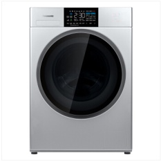 松下XQG100-E156 10公斤变频滚筒洗衣机光动银高效除菌健康洗涤银色
