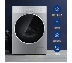 松下洗衣机10公斤泡沫净三维立体洗 XQG100-L255 银色 变频电机